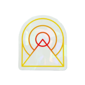 Colorful, Mountain, Suncatcher, sticker
